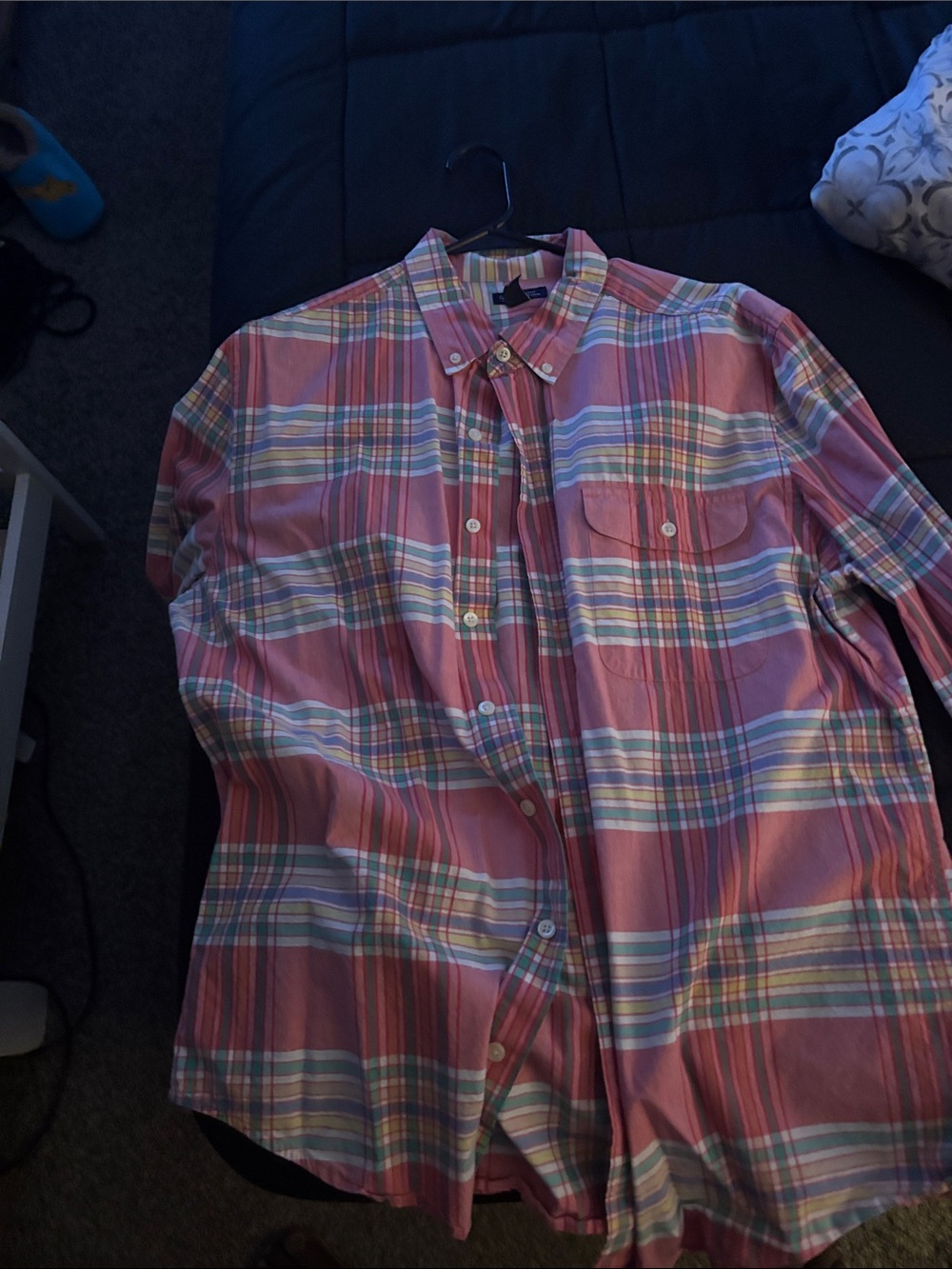 GAP Red Plaid Long-Sleeve Button-Down Shirt - Picture 9 of 10
